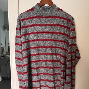 Vintage 90's Mens Mock Striped Turtleneck - Size L